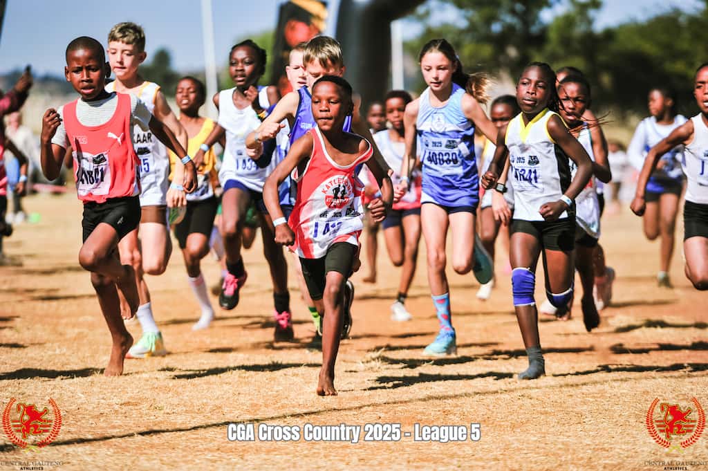 CGA cross country athletes in competition